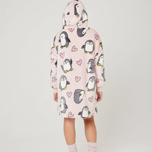 Load image into Gallery viewer, Snuggz Original - Penguin Hooded Blanket for Kids
