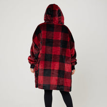 Load image into Gallery viewer, Snuggz Original - Tartan Red Check Hooded Blanket for Kids
