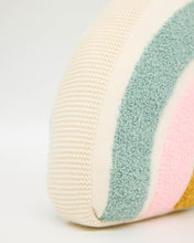 Load image into Gallery viewer, Snuggz Knitted Pastel Rainbow Shaped Cushion with Filler
