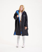 Load image into Gallery viewer, Snuggz Kids Lite Black Changing Robe with Blue Borg
