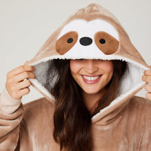 Load image into Gallery viewer, Snuggz Lite - Sloth 2 in 1 Pocket Pal Hooded Blanket for Kids
