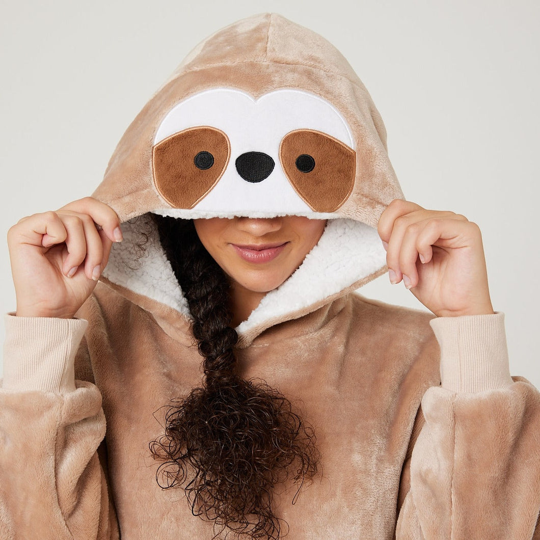 Snuggz Lite - Sloth 2 in 1 Pocket Pal Hooded Blanket for Kids