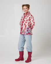 Load image into Gallery viewer, Snuggz Strawberry Transparent Rain Jacket for Kids
