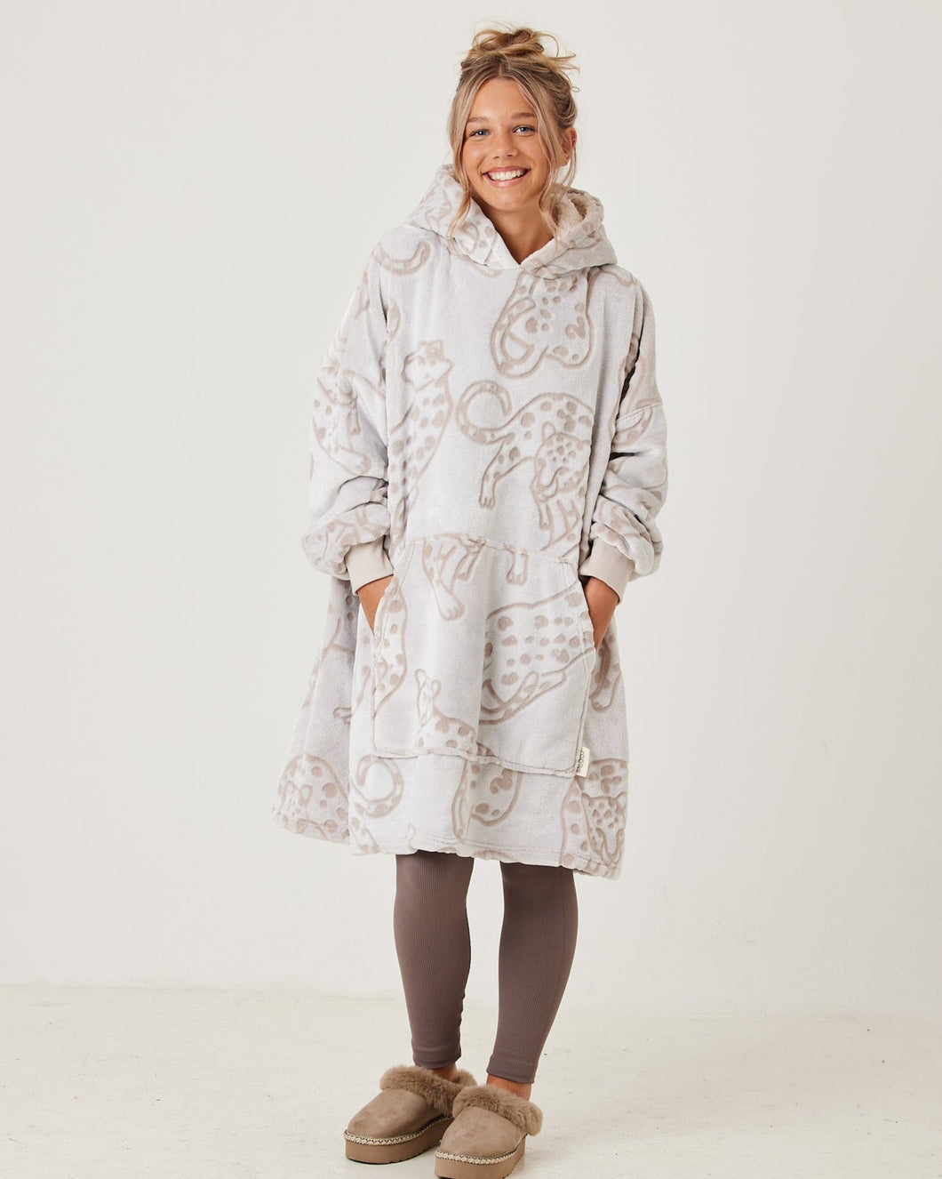 Snuggz Lite - Snow Leopard Hooded Blanket for Kids