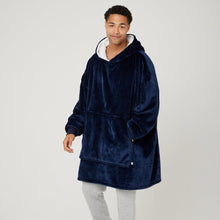 Load image into Gallery viewer, Snuggz Original - Navy Hooded Blanket for Kids
