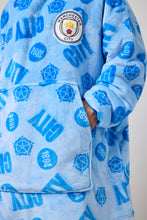 Load image into Gallery viewer, Snuggz Original Kids Manchester City Hooded Blanket
