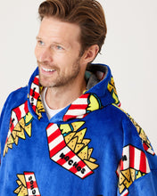 Load image into Gallery viewer, Snuggz Lite - Pizza Fast Food Adult Hooded Blanket
