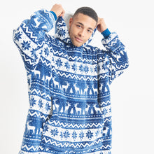 Load image into Gallery viewer, Snuggz Original - Fairisle Hooded Blanket for Kids
