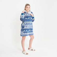Load image into Gallery viewer, Snuggz Original - Fairisle Hooded Blanket for Kids
