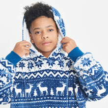 Load image into Gallery viewer, Snuggz Original - Fairisle Hooded Blanket for Kids
