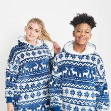 Load image into Gallery viewer, Snuggz Original - Fairisle Hooded Blanket for Kids
