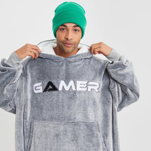 Load image into Gallery viewer, Snuggz Lite - Gamer Adult Hooded Blanket
