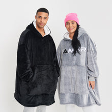 Load image into Gallery viewer, Snuggz Original - Black Hooded Blanket for Kids

