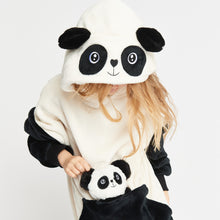 Load image into Gallery viewer, Snuggz Lite - Panda Pocket Pal Hooded Blanket for Kids
