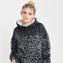 Load image into Gallery viewer, Snuggz Original - Charcoal Animal Hooded Blanket for Kids
