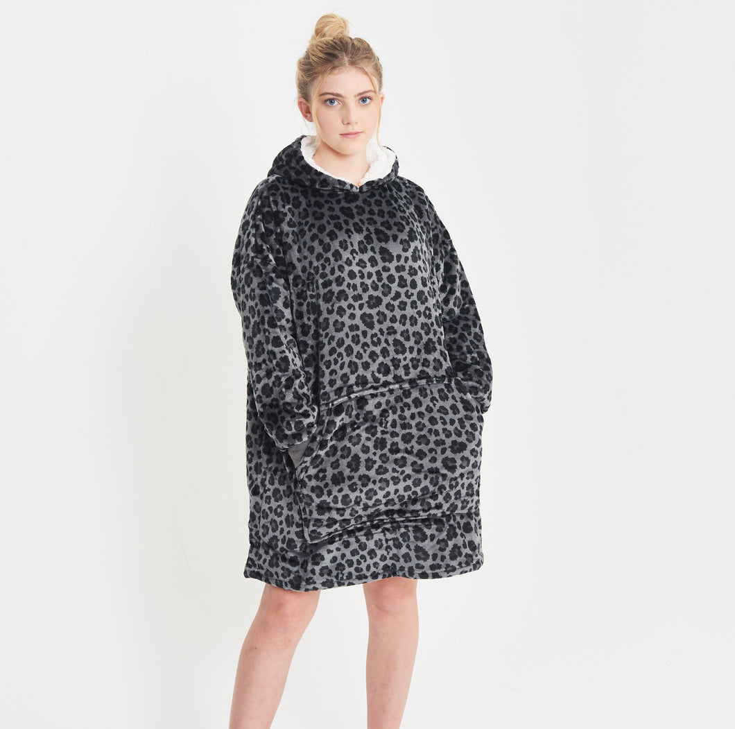 Snuggz Original - Charcoal Animal Hooded Blanket for Kids