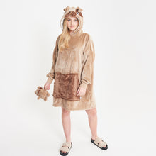 Load image into Gallery viewer, Snuggz Lite - Pug Pocket Pal Hooded Blanket for Kids

