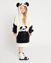 Load image into Gallery viewer, Snuggz Lite - Panda Pocket Pal Hooded Blanket for Kids

