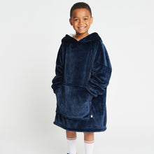 Load image into Gallery viewer, Snuggz Original - Navy Hooded Blanket for Kids
